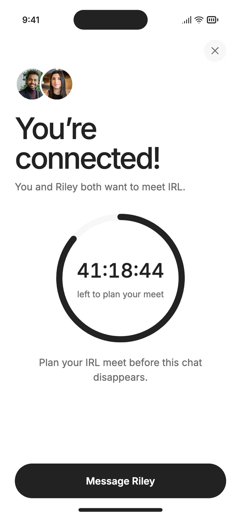 The club app: you're connected, with 48 hours to plan your meet